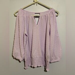 BCX Lilac Off-Shoulder Blouse Size XS